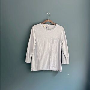 Talbots light blue lightweight‎ three-quarter sleeve sweater women’s size large